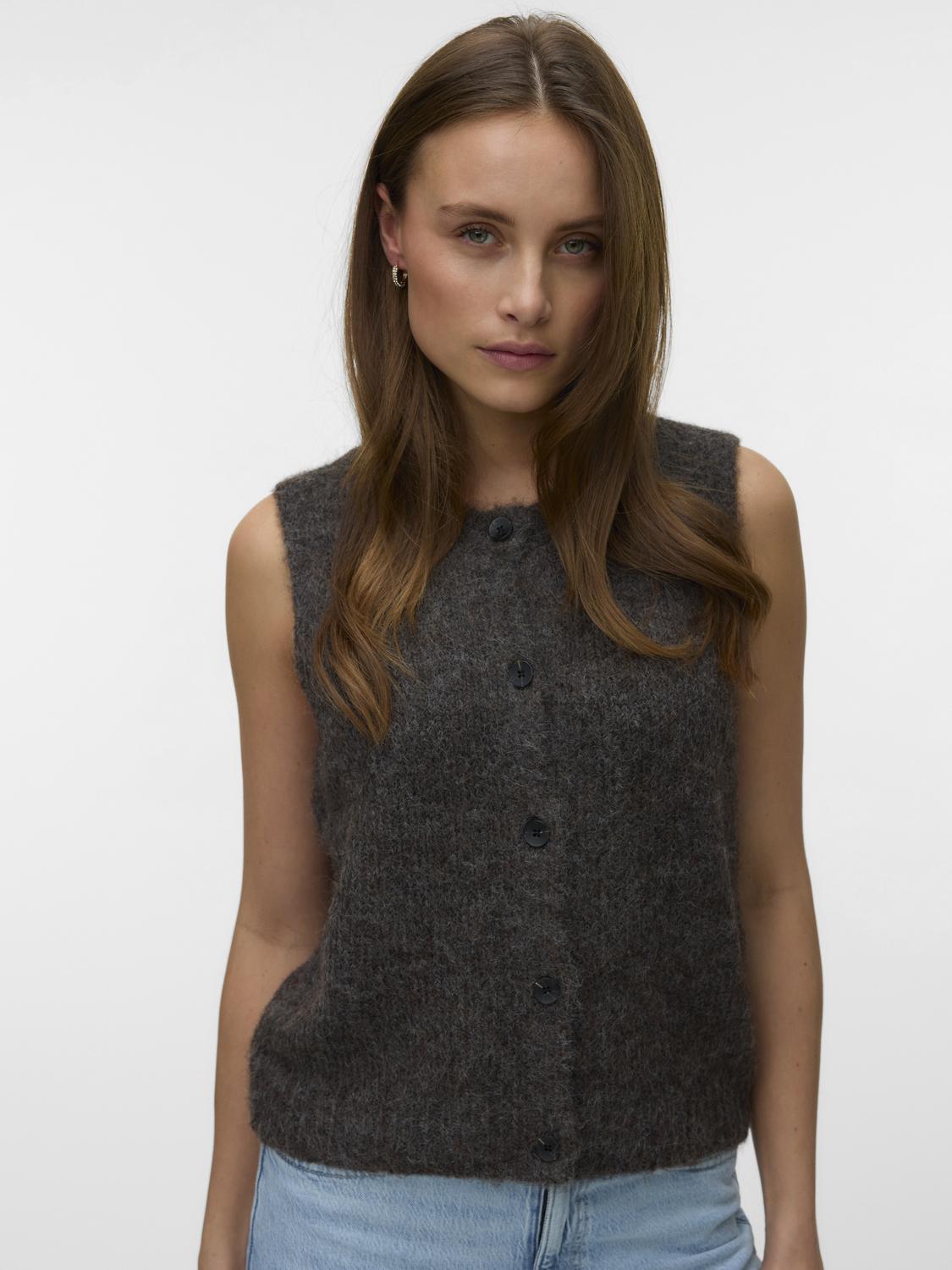VERO MODA NOVAH SL O-NECK BUTTON VEST