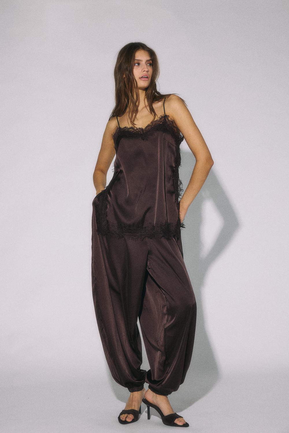 NOISY MAY LOUISE MW SATIN BALLOON PANT WVN