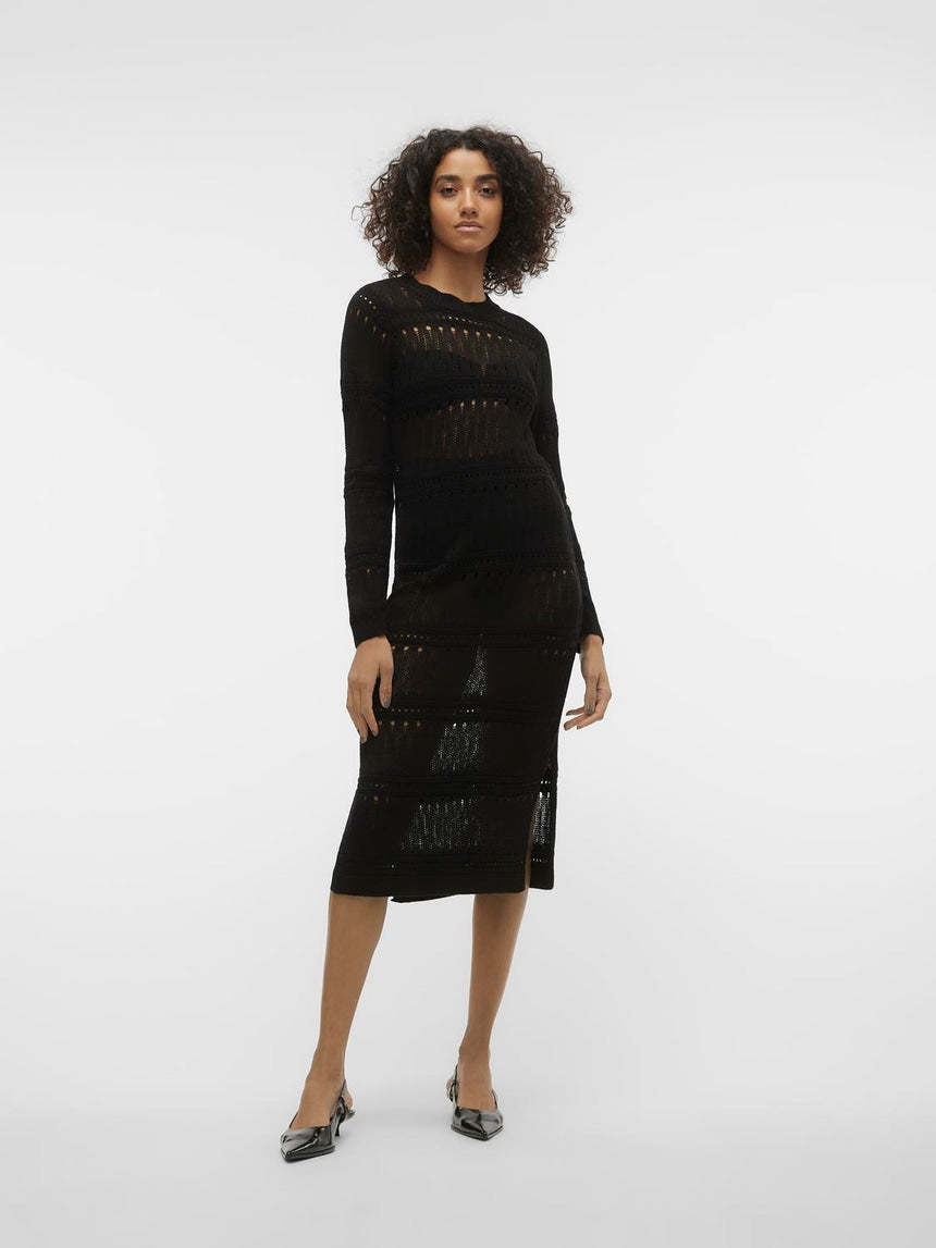 VERO MODA MALTA LS O-NECK CALF DRESS