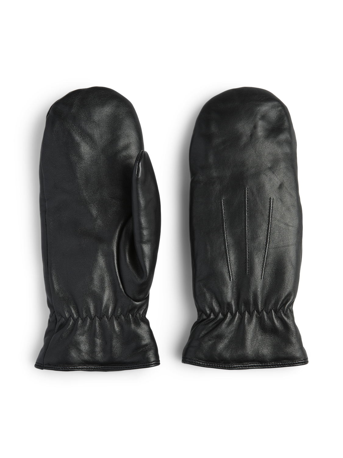 PIECES NELLIE LEATHER MITTENS