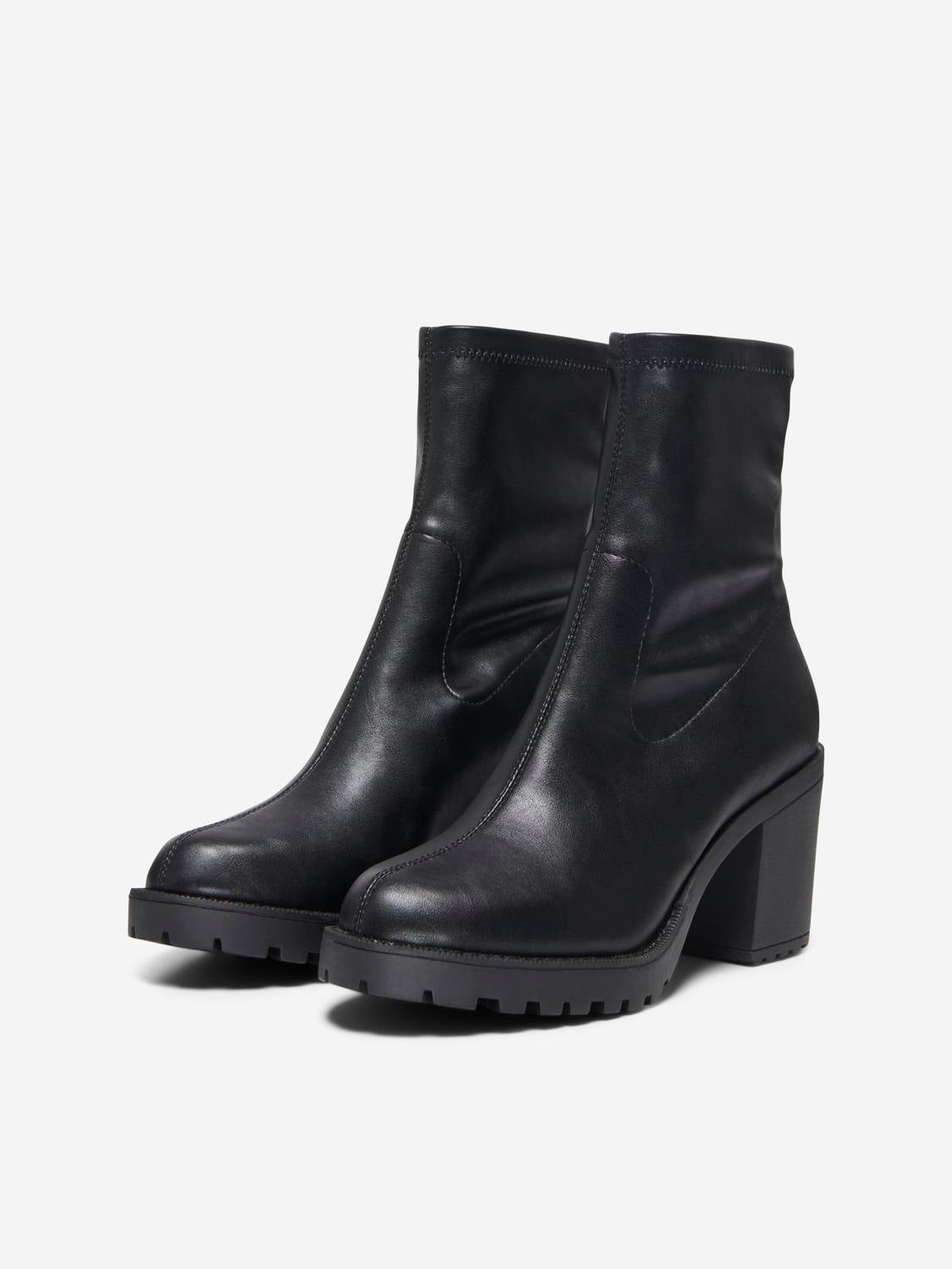 ONLY SHOES BARBARA-24 PU SOCK HEELED BOOT