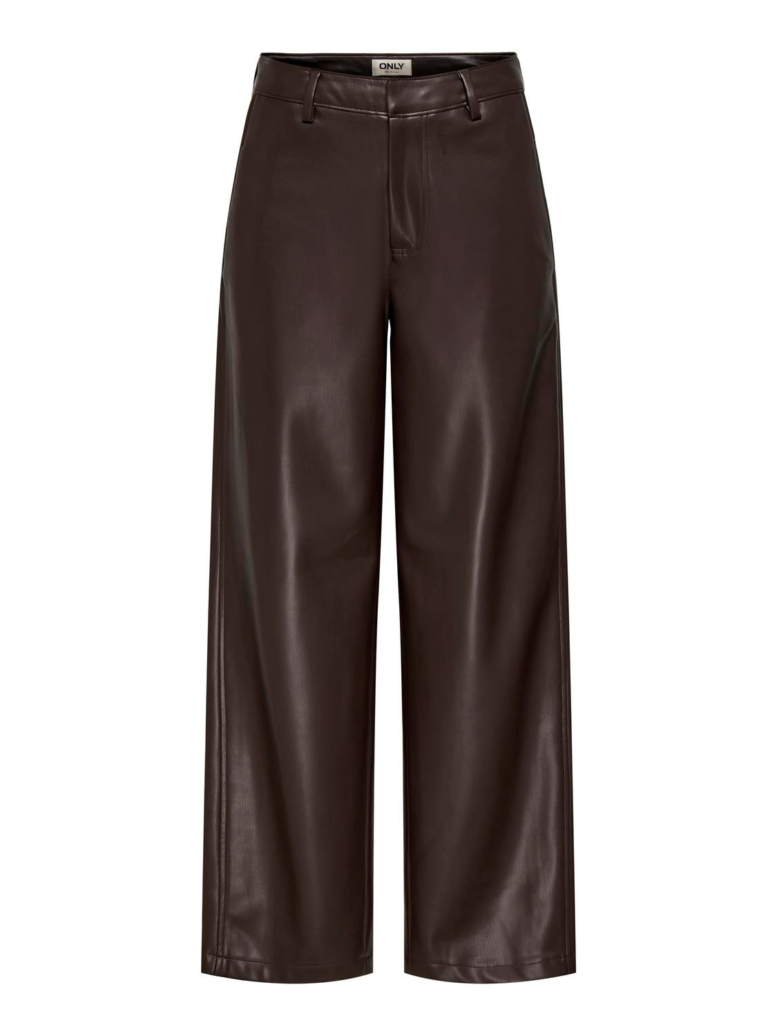 ONLY NELI MW FAUX LEA BARREL PANT