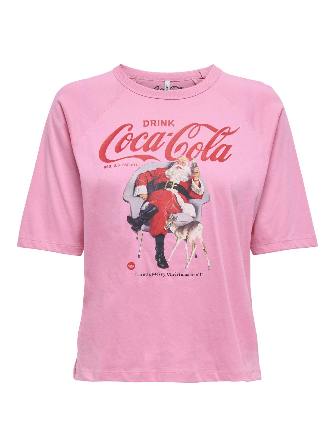 ONLY COCA COLA XMAS LIFE S/S TOP