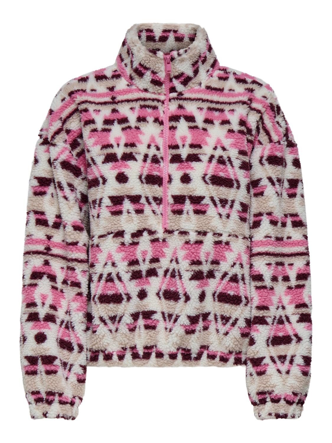 ONLY JANNE AZTEC TEDDY L/S HALFZIP